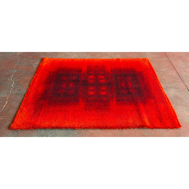 Red Desso 1970s rug , made of pure wool This piece has an attribution mark, I am sure that it is completely authentic and...