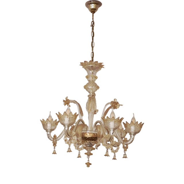 Vintage Murano Glass Chandelier, 1990s For Sale