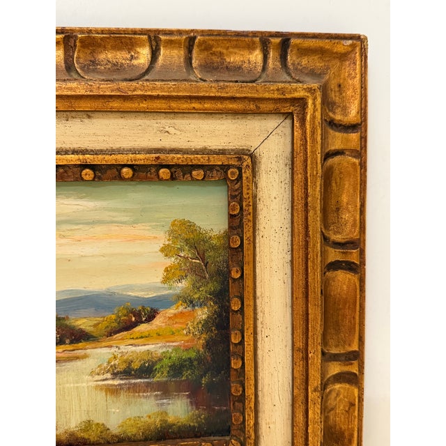 Early 20th Century Vintage Framed Landscape Painting, Signed For Sale - Image 5 of 10
