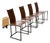Vintage Cantilever Dining Chairs in Saddle Leather by Thema, Italy, 1970s, Set of 4 For Sale