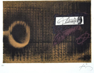 Antoni Tàpies, l'Etiquette, 1979, Lithograph