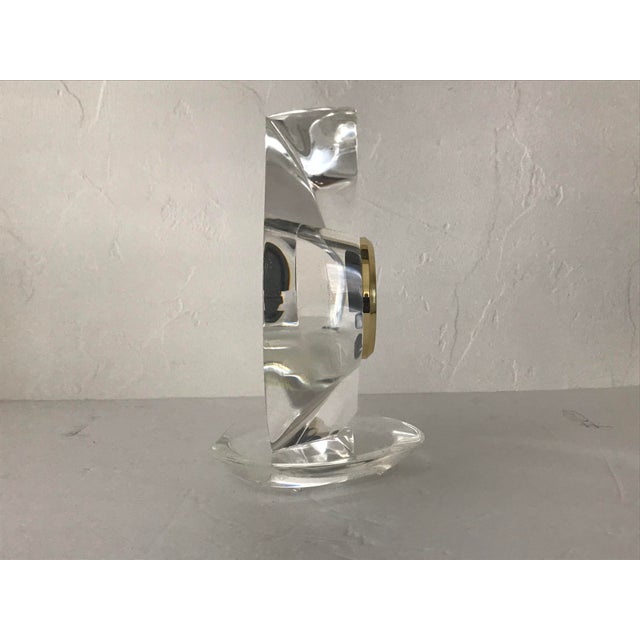 Vintage Lucite Van Teal Clock For Sale In Miami - Image 6 of 9