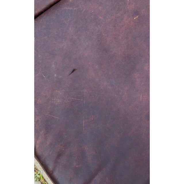 Eggplant Space Age White Sofa With Aubergine Leather, Circa 1970 For Sale - Image 8 of 12