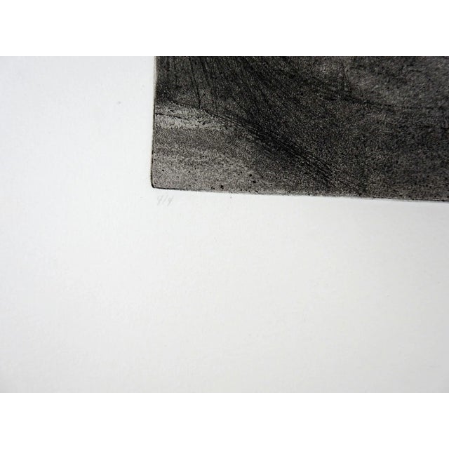 1978 abastract block shapes etching on paper by Marilyn Lanfear (1930-2020) Texas. Signed, dated 1977 and numbered 4/4 in...