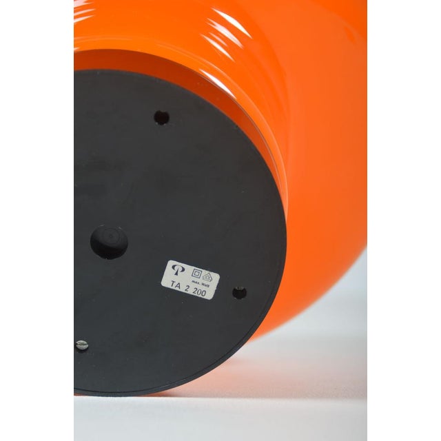 Red Space Age Mushroom Lamp in Glass by Peill & Putzler, 1970s For Sale - Image 8 of 9