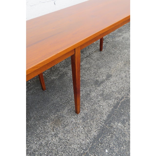 C F Danish Modern Long Tall Coffee Table Low Console For Sale - Image 10 of 12