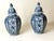 Ceramic Blue and White Lidded Faience Urns by Tichelaar Makkum, 1930s, Set of 2 For Sale - Image 7 of 14
