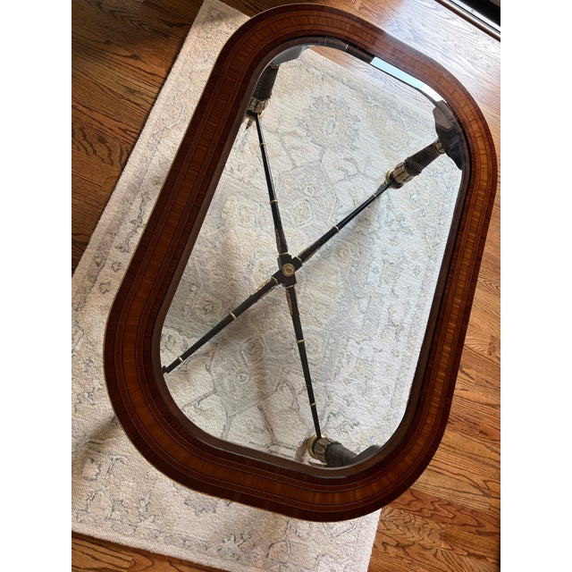 E J Victor Mahogany and Ebony Glass Cocktail Table For Sale In Greensboro - Image 6 of 18