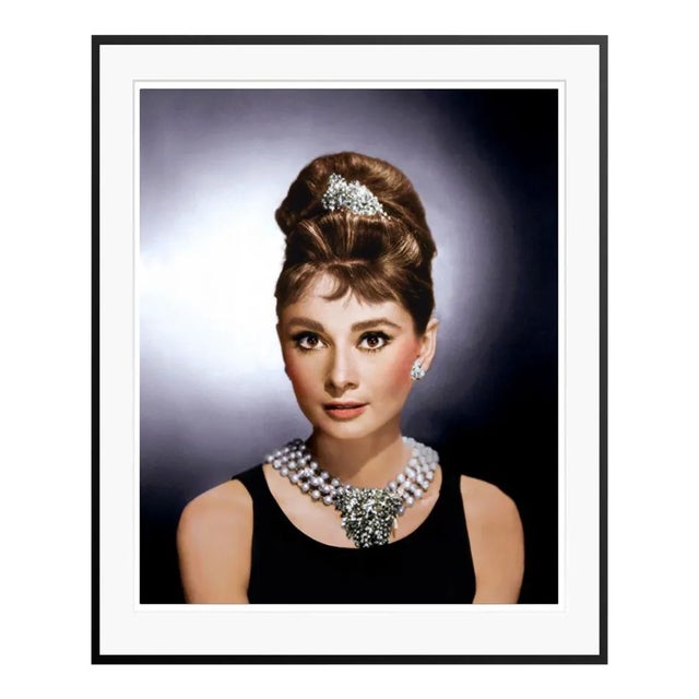 Audrey Hepburn "Breakfast at Tiffany's" Black Framed Archival Pigment Print - 37 X 47” For Sale