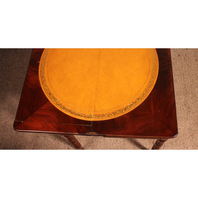 Tan Game Table in Mahogany, 1800s For Sale - Image 8 of 12