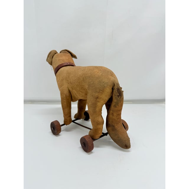 The Stieff Co. German Pull Toy Dog, Turning Head, Steiff or Thuringian Workshop, C. 1900 - 1915 For Sale - Image 4 of 9