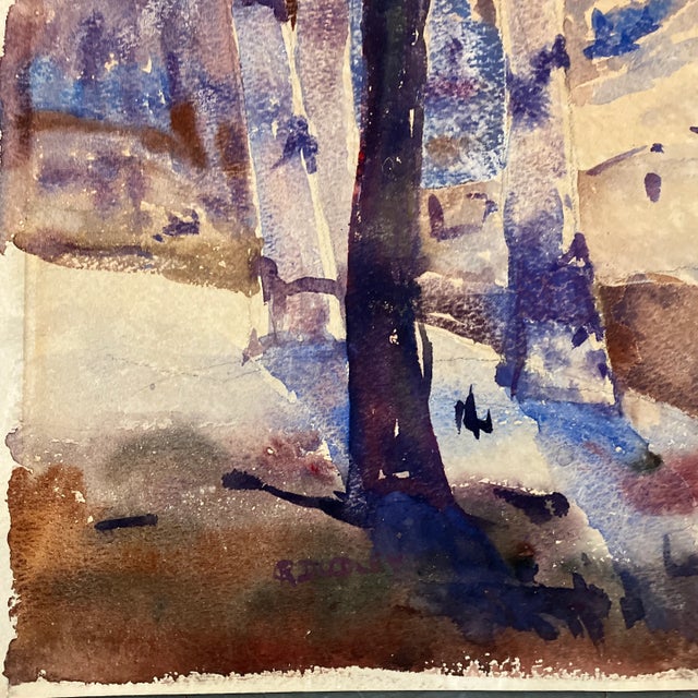 Original watercolor painting on heavy paper 18 x 22.5 unframed signed bottom left (paper has aged but still looks great)