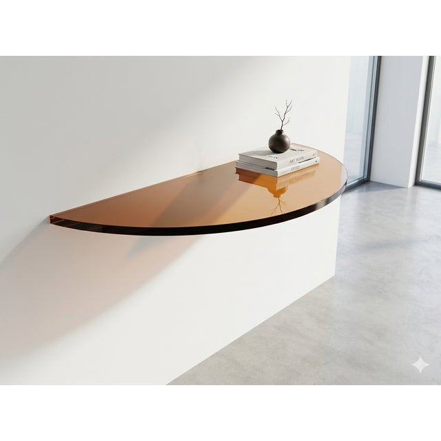 Console Shelf in Orange Acrylic Glass, 1970s, in Very Good conditions. Designed 1970 to 1979