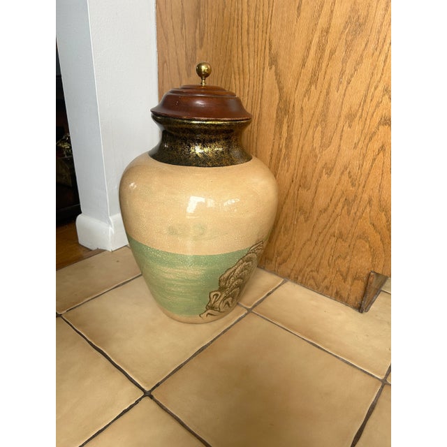 Maitland Smith Painted Urn, 2000s For Sale - Image 9 of 9