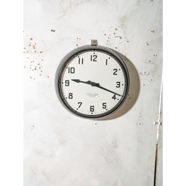 Factory Wall Clock from Gents of Leicester for Gledhill-Brook, Halifax, 1950s For Sale - Image 12 of 16