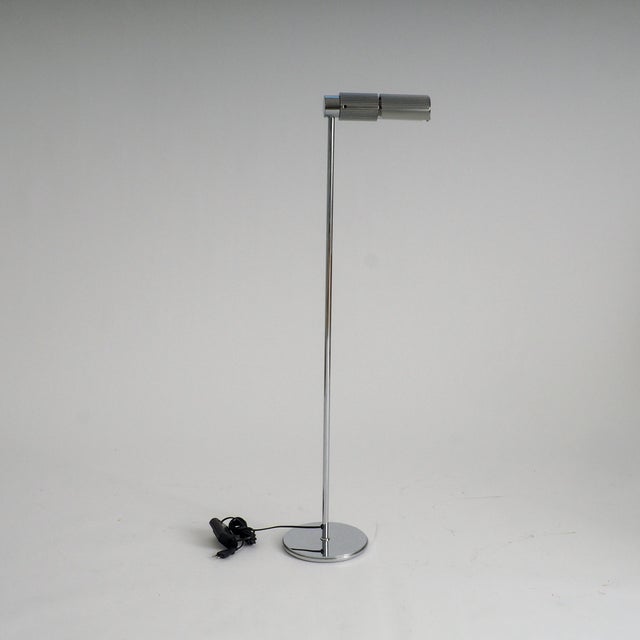 Haloprofil 878HR Floor Lamp in Silver by Viktor Frauenknecht for Swiss Lamps, 1960s For Sale - Image 10 of 10