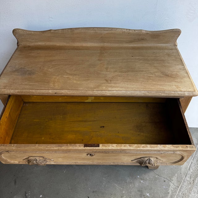 19th Century Antique Pine Chest of Drawers With Ornate Drawers For Sale In Boston - Image 6 of 11