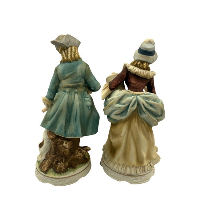 Mid 20th Century Classic Gallery by Napco Colonial Figurines- a Pair For Sale - Image 4 of 8
