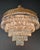 Antique Art Deco Neoclassical Brass and Crystal Chandelier Plafonnier Ceiling For Sale - Image 6 of 9