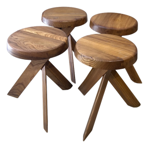 S28 Stools by Pierre Chapo, 1970, Set of 4
