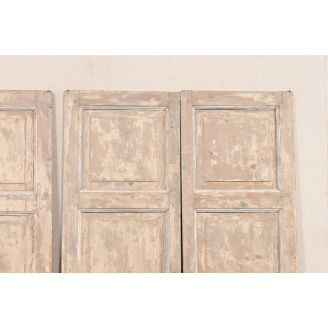 Tan 19th Century Set of 4 French Doors (2 Pairs) For Sale - Image 8 of 12