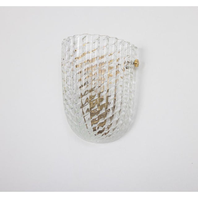 Murano Glass Wall Sconce in style of Barovier & Toso, Italy, 1970s For Sale - Image 4 of 12