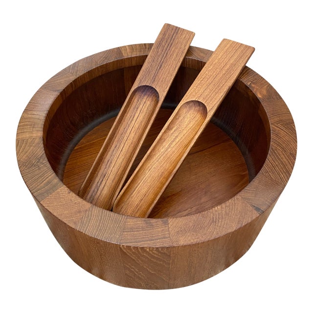 Vintage Dansk Salad Bowl & Server Set For Sale