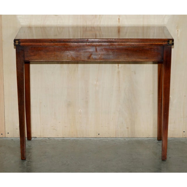 Antique Sheraton Burr & Burl Walnut Card Games Table with Satinwood Detail For Sale - Image 14 of 18