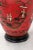 Vintage Chinoiserie Red Ginger Jar Lamp With Figured in White and Gold Color For Sale - Image 10 of 11
