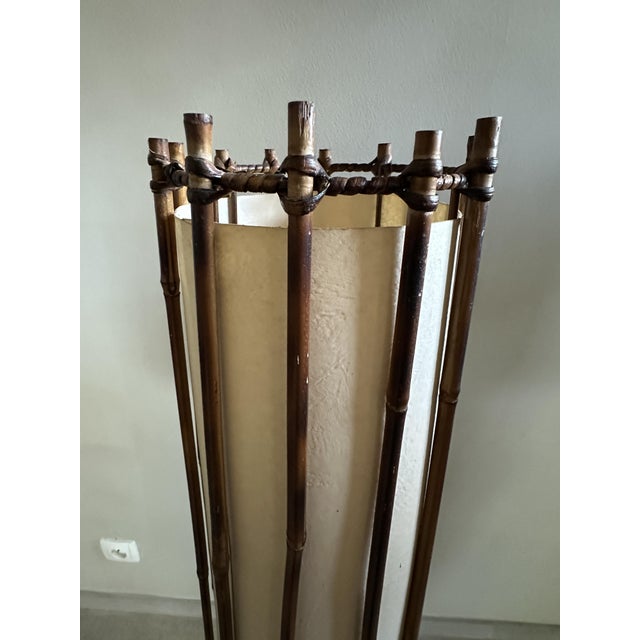 Vintage Rattan Floor Lamp, 1960s For Sale - Image 4 of 18