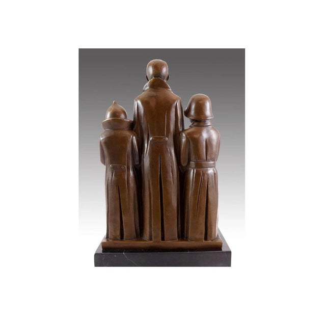 Brown Memorial Sculpture, 20th Century, Bronze For Sale - Image 8 of 9