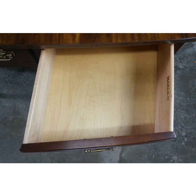 Wood Vintage Harden Furniture Solid Cherry Federal Style Bowfront Buffet Sideboard For Sale - Image 7 of 18