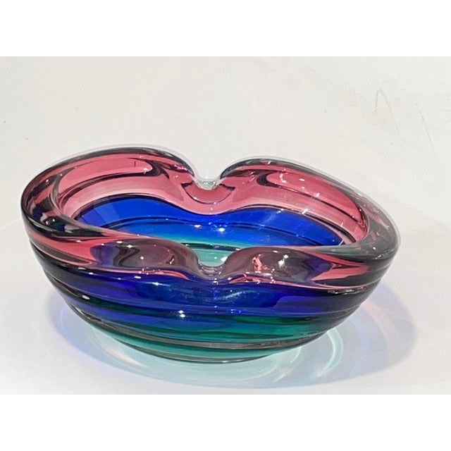 Attributed to the artist Archimedes Seguso, the substantial, art glass geode bowl here for your consideration exemplifies...