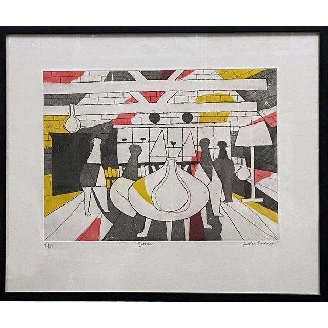 Julian Trevelyan, Surrealist Interior, 1973, Etching, Framed For Sale - Image 9 of 9
