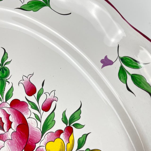 White Réverbère Model Oval Dish with Flat End from KG Lunéville, 1950s For Sale - Image 8 of 9