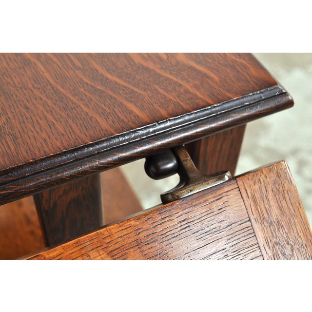 Antique Revolving Bookcase in Oak with Top, 1900s For Sale - Image 12 of 17