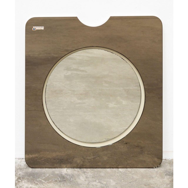 Copper Glass Wall Mirror by Giannobi, Italy, 1980s For Sale - Image 11 of 11