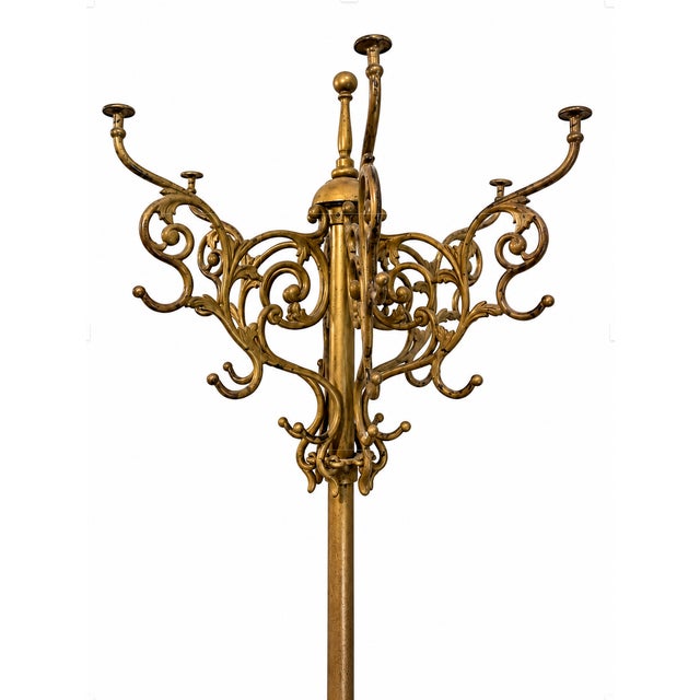 Victorian Antique Baroque / Victorian Style Bronze Ornate Coat Rack & Umbrella Holder For Sale - Image 3 of 5
