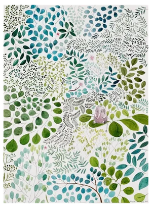 Joanna Rusinek, Who Needs a Mammoth, Gouache on Cardboard