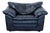 Spacious Black Leather Lounge Armchair - Ultra Soft Cushioning For Sale