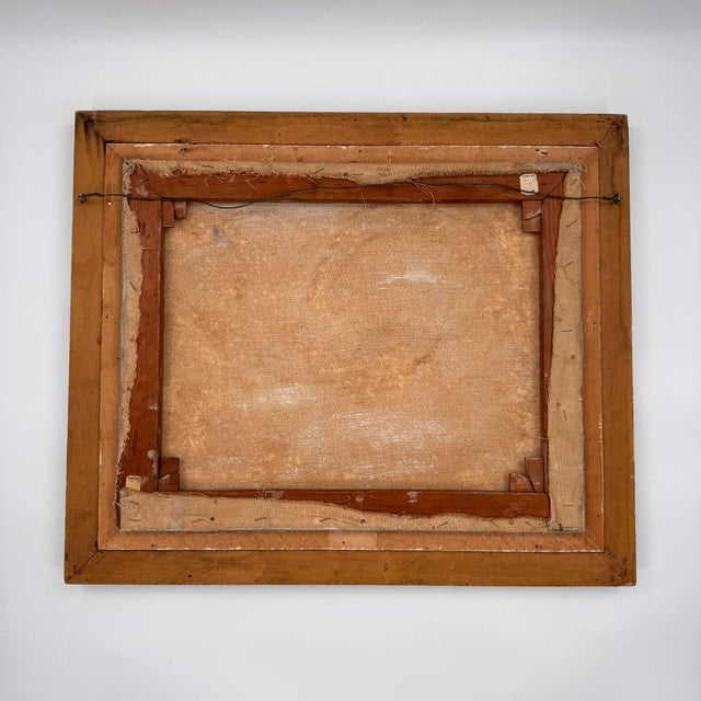 Vintage Modernist Oil Painting Still Life in Gilt Frame - Unsigned For Sale - Image 12 of 12