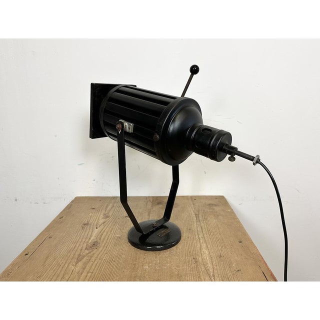 1960s Vintage Black Theatre Spotlight Table Lamp, 1960s For Sale - Image 5 of 18