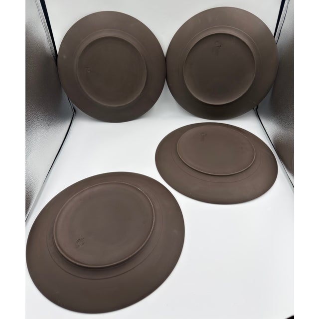 1960s Dansk Denmark Ihq Jens Harald Quistgaard’s ‘Fluted Flamestone’ 5 Dinner Plates For Sale - Image 10 of 10