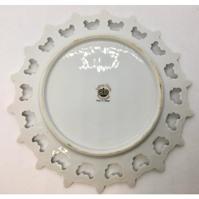 Traditional Vintage 1960s Lefton China Hand Painted Plates - a Pair For Sale - Image 3 of 6