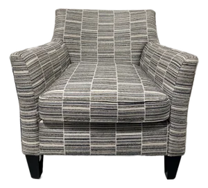 Modern Striped Upholstered Accent Chair
