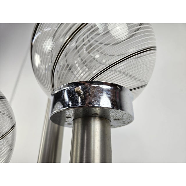 Mid-Century Murano Glass Swirl Floor Lamp with 3 Light Points, 1970s For Sale - Image 11 of 18