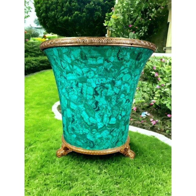 Wine Cooler in Malachite, 1950s For Sale - Image 4 of 12