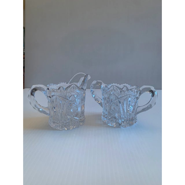 Vintage Cut Glass Sugar and Creamer Set- 2 Pieces For Sale In Washington DC - Image 6 of 6