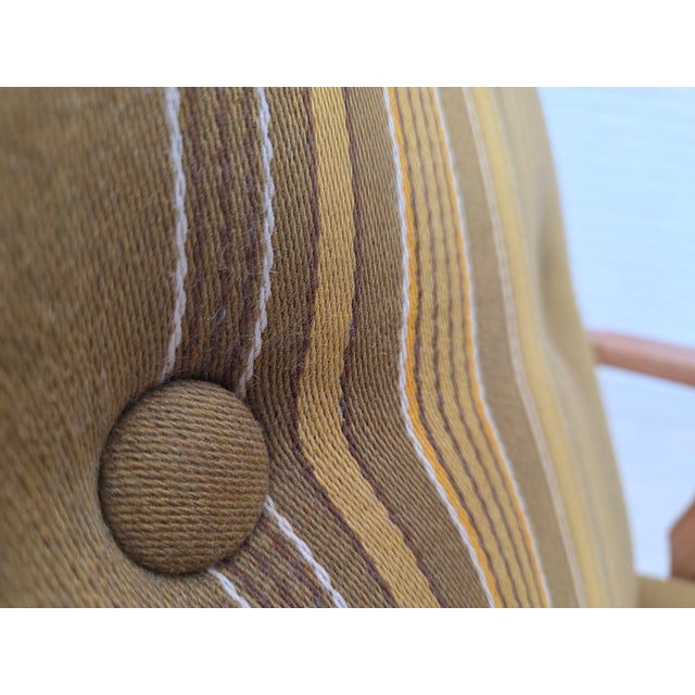 Mid-Century Modern Vintage Danish Lounge Chair in Furniture Wool and Oak, 1970s For Sale - Image 3 of 18