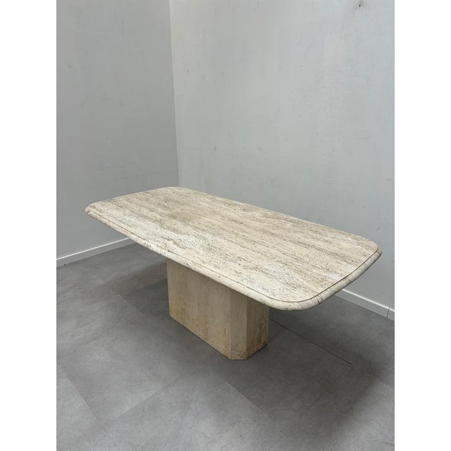 Stone Italian Travertine Dining Table For Sale - Image 7 of 7
